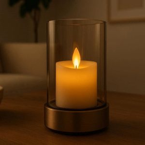 1 Aesthetic Flickering Flameless Candle Lamp For Contemporary Home Table Decoration And Relaxing Living Room Vibe