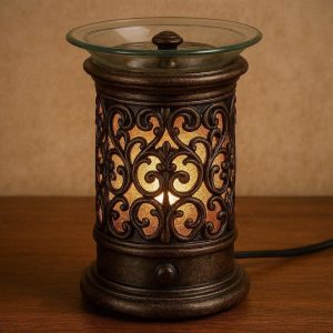 18 Vintage Metal Electric Wax Melt Lamp Decorative Desk Fragrance Warmer For Rustic Farmhouse Study Room Aesthetic