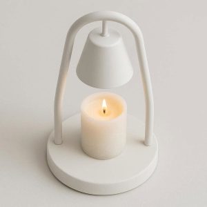 27 Minimalist Matte White Candle Warmer Lamp Desktop Top Down Wax Melter For Modern Nordic Living Room Styling
